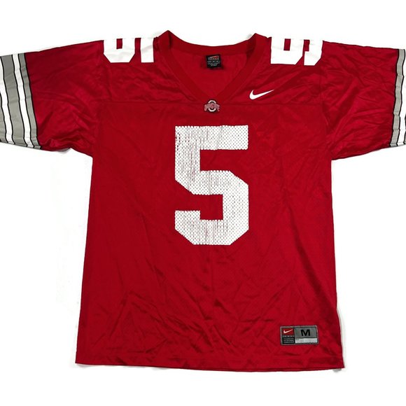 Team Nike Ohio State Buckeyes #5 Football Jersey Mens Medium Red - Picture 1 of 7